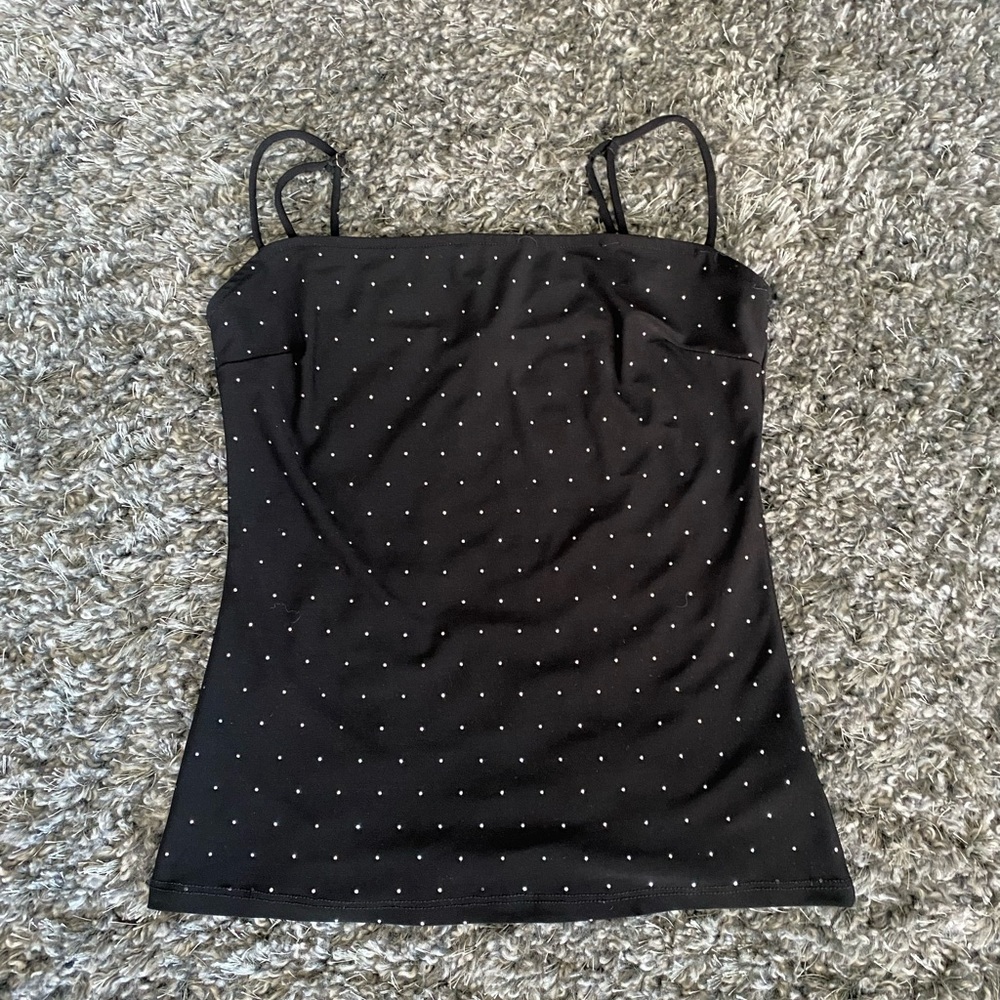 Black diamond/sparkly cami top